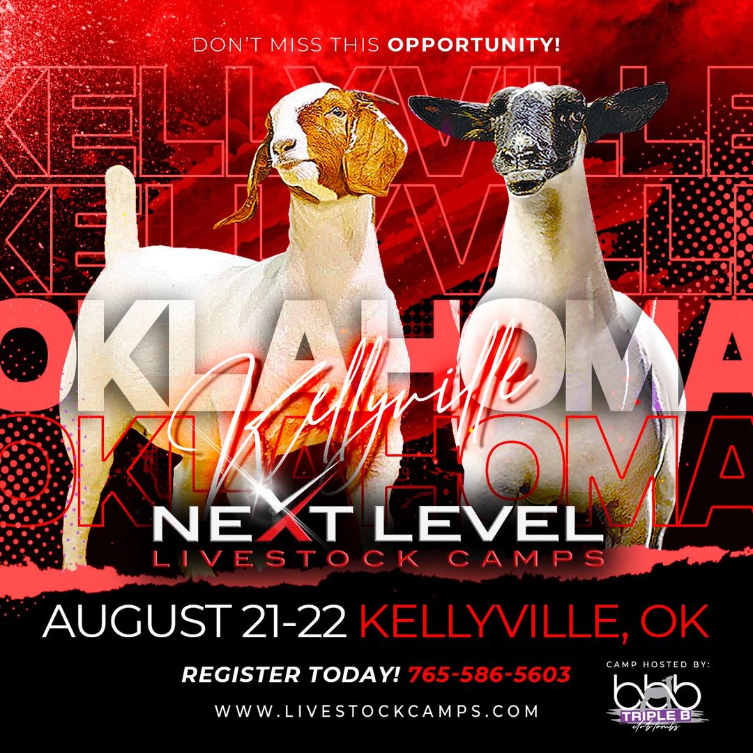 Next Level Livestock Camps coming to Kellyville OK August 21-22