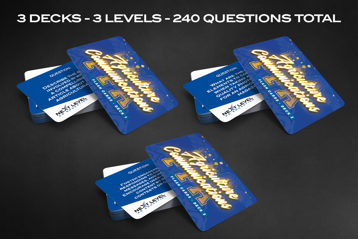 FFA Agricultural Communications Contest Flashcard Bundle - 3 Deck Set