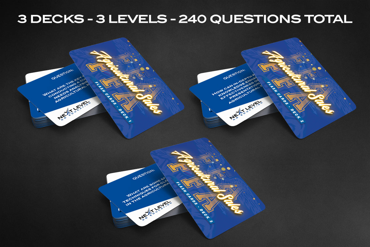 FFA Agricultural Sales Contest Flashcard Bundle - 3 Deck Set