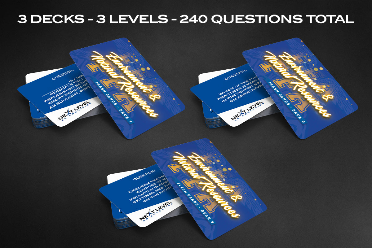 FFA Environmental & Natural Resources Contest Flashcard Bundle - 3 Deck Set