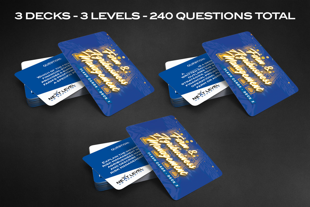 FFA Farm & Agribusiness Management Contest Flashcard Bundle - 3 Deck Set