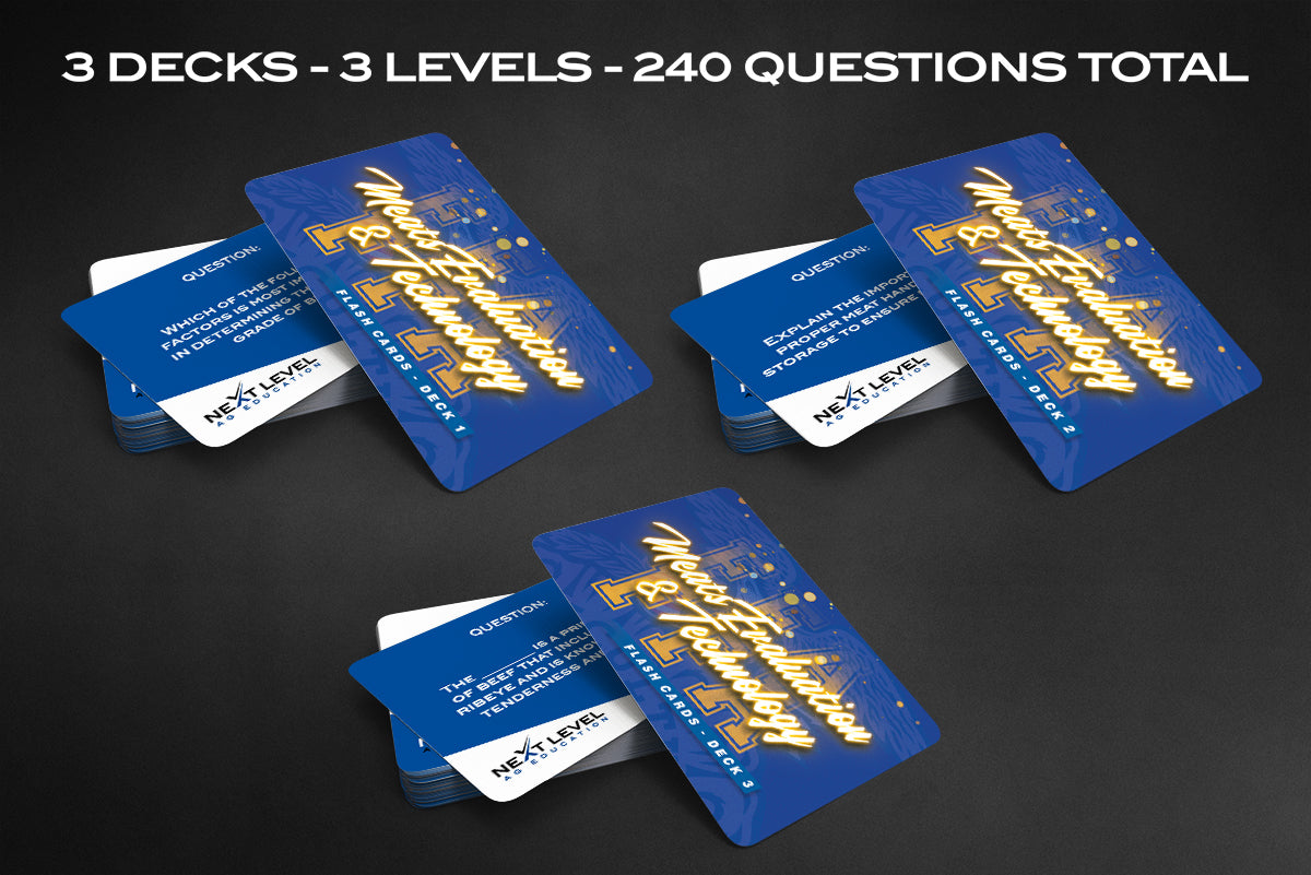 FFA Meats Evaluation & Technology Contest Flashcard Bundle - 3 Deck Set