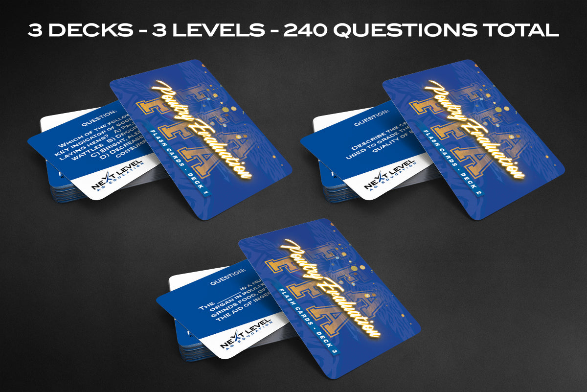 FFA Poultry Evaluation Contest Flashcard Bundle - 3 Deck Set
