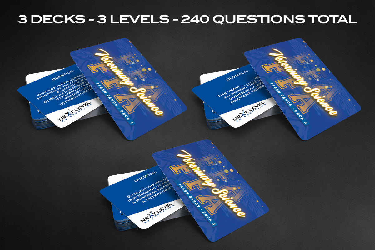 FFA Veterinary Science Contest Flashcard Bundle - 3 Deck Set