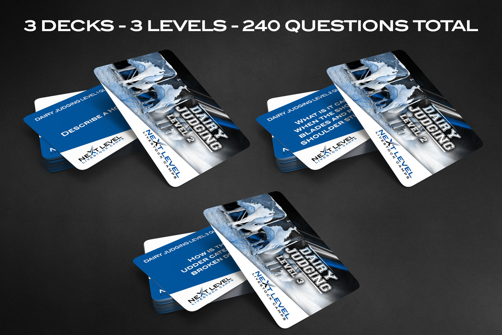 3 Deck Set - Dairy Judging Flashcard Bundle
