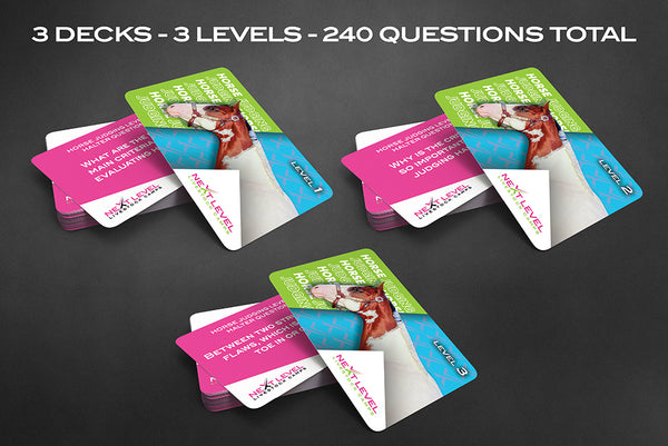 3 Deck Set - Horse Judging Flashcard Bundle - Next Level Livestock