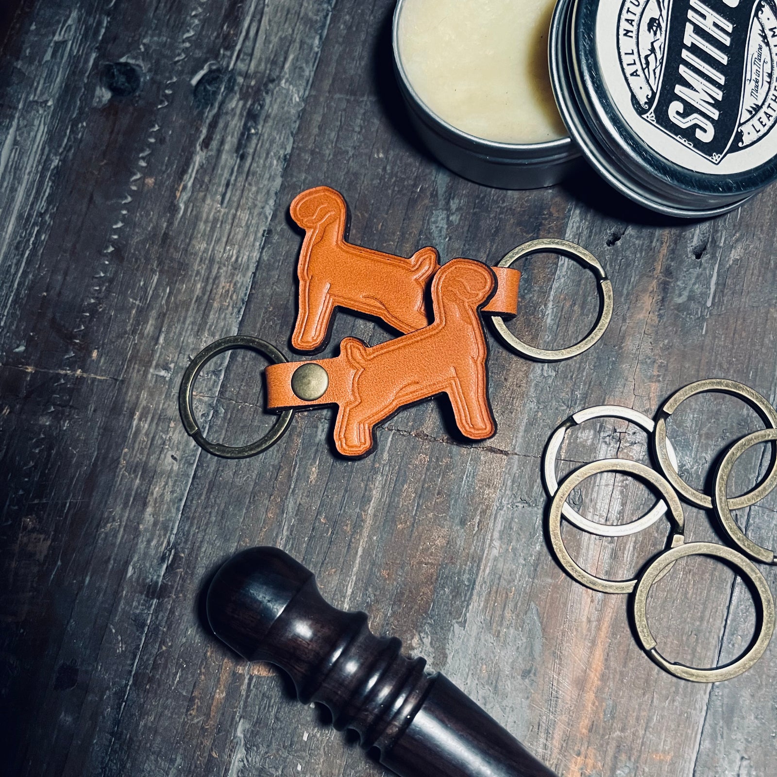 LEATHER MARKET GOAT KEYCHAIN